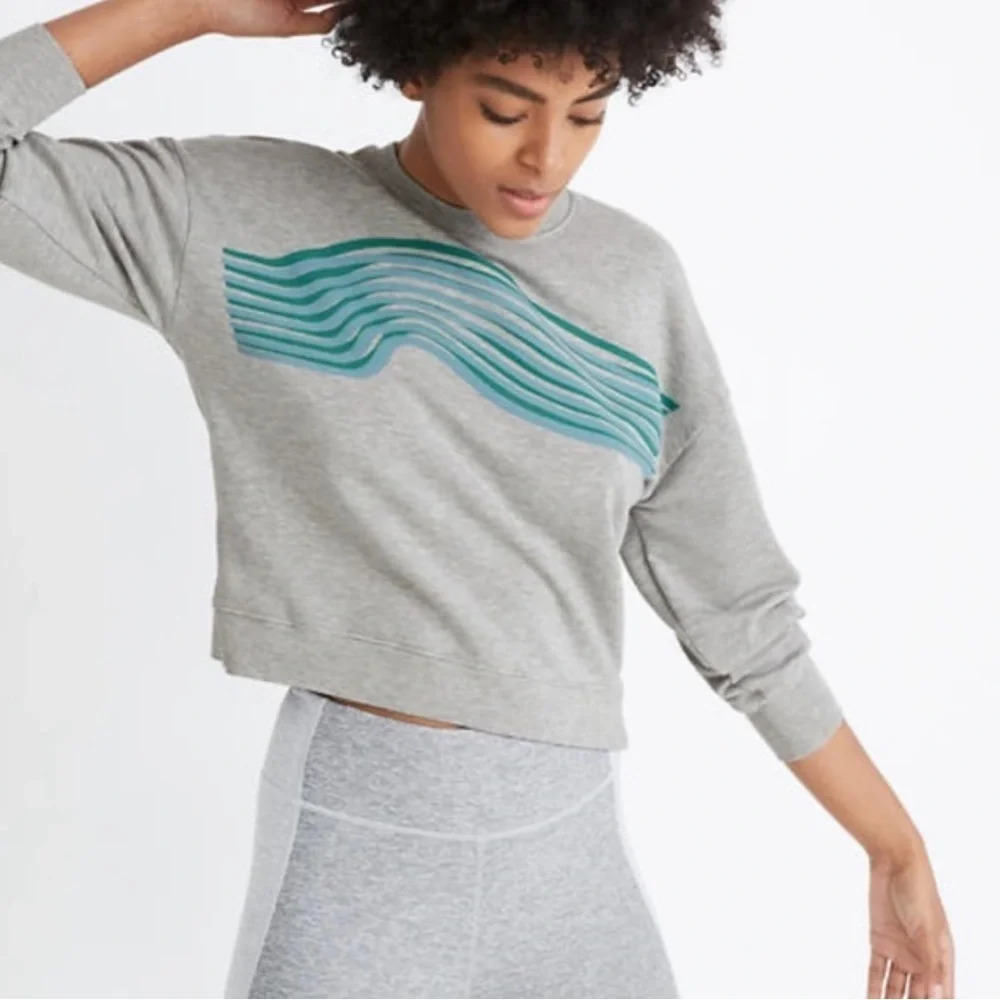 Madewell X Outdoor Voices Crop Sweatshirt Gray Size XS‎